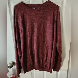 Men's J Crew Pullover Sweater Burgundy‎ Size XL Long Sleeve